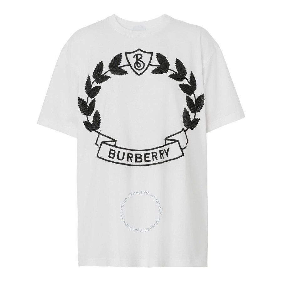 Burberry Burberry Carrick Cotton Embroidered Logo T-Shirt