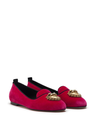 Dolce & Gabbana heart logo plaque slippers outlook