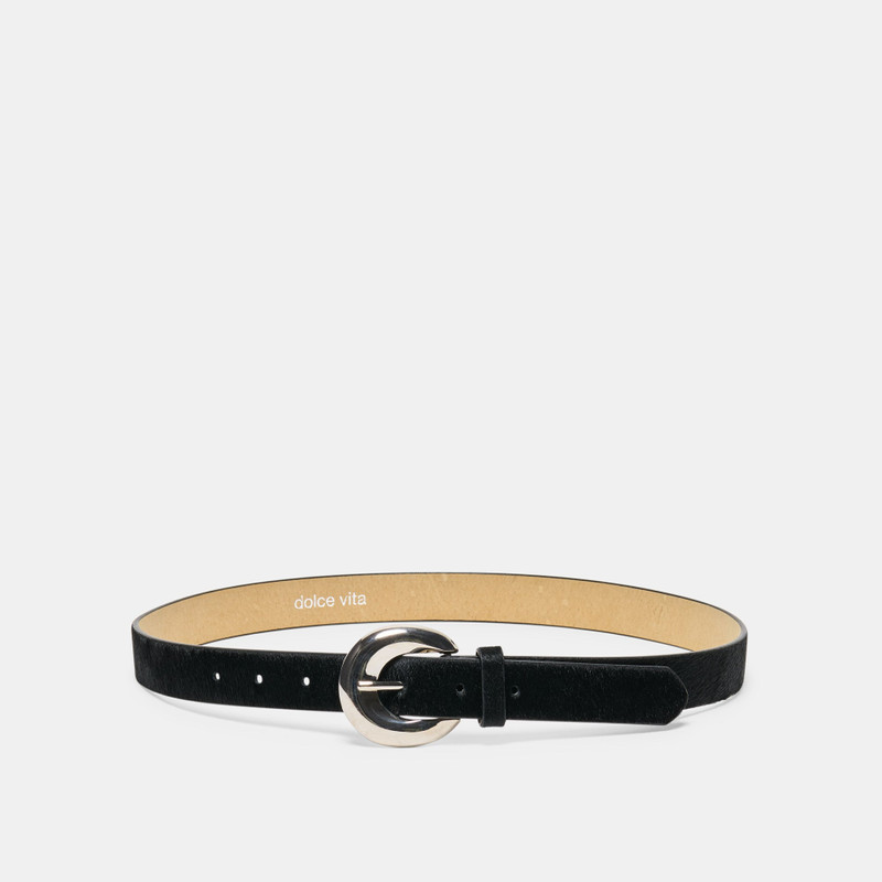 CHUNKY CURVED BUCKLE BELT BLACK 1