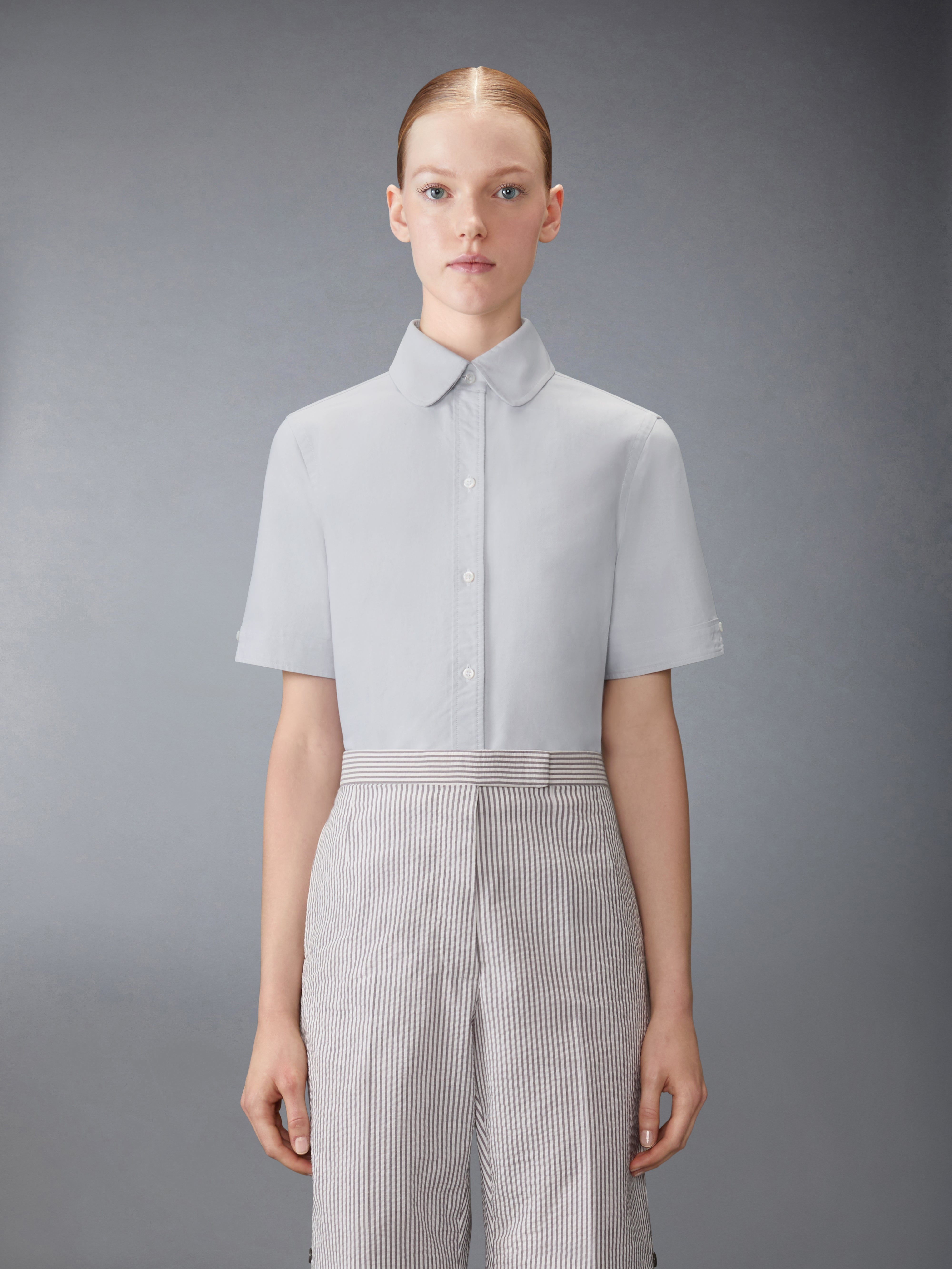 OXFORD ROUND COLLAR SHORT SLEEVE SHIRT - 2