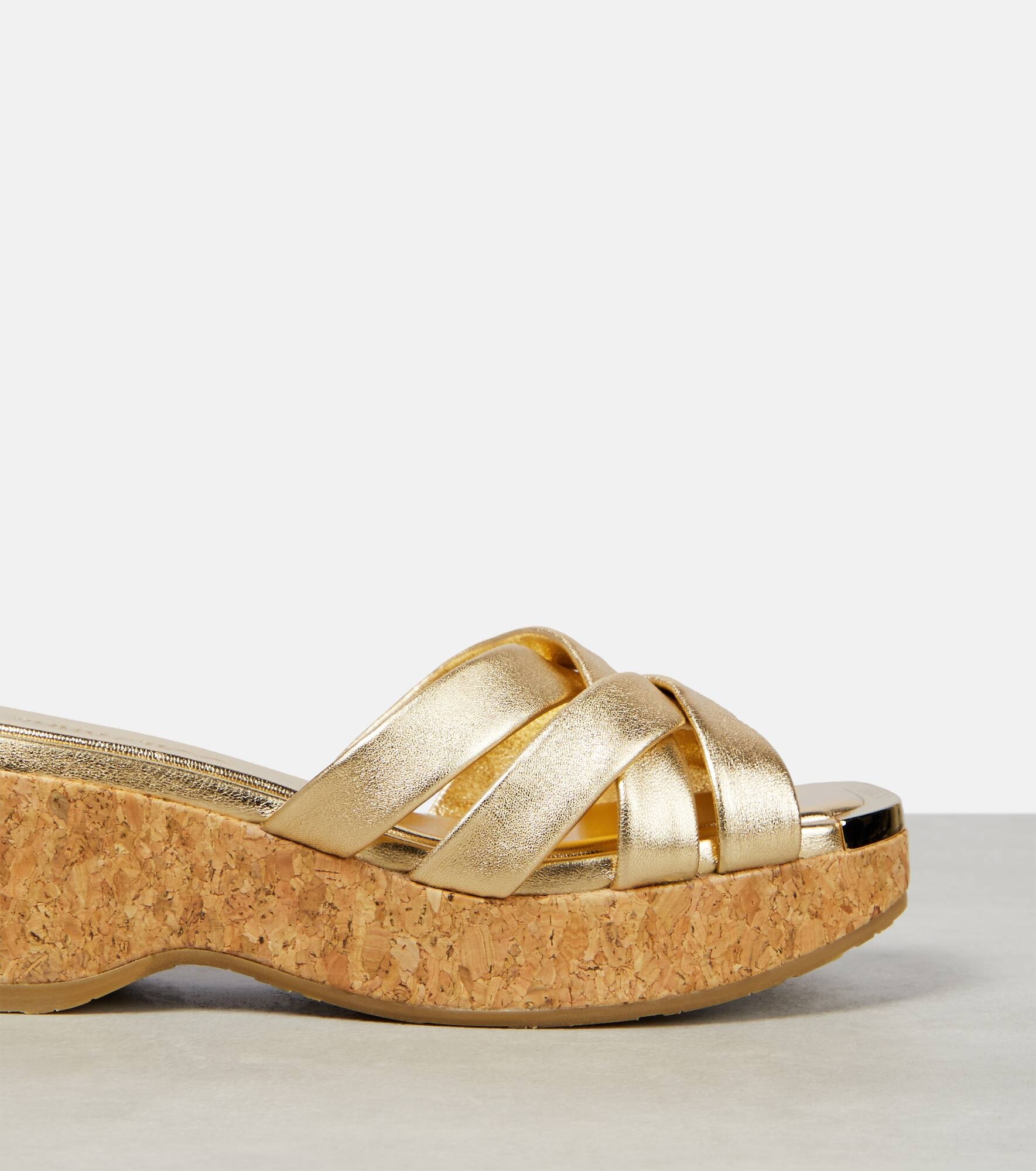 Maribou 50 metallic leather sandals - 6