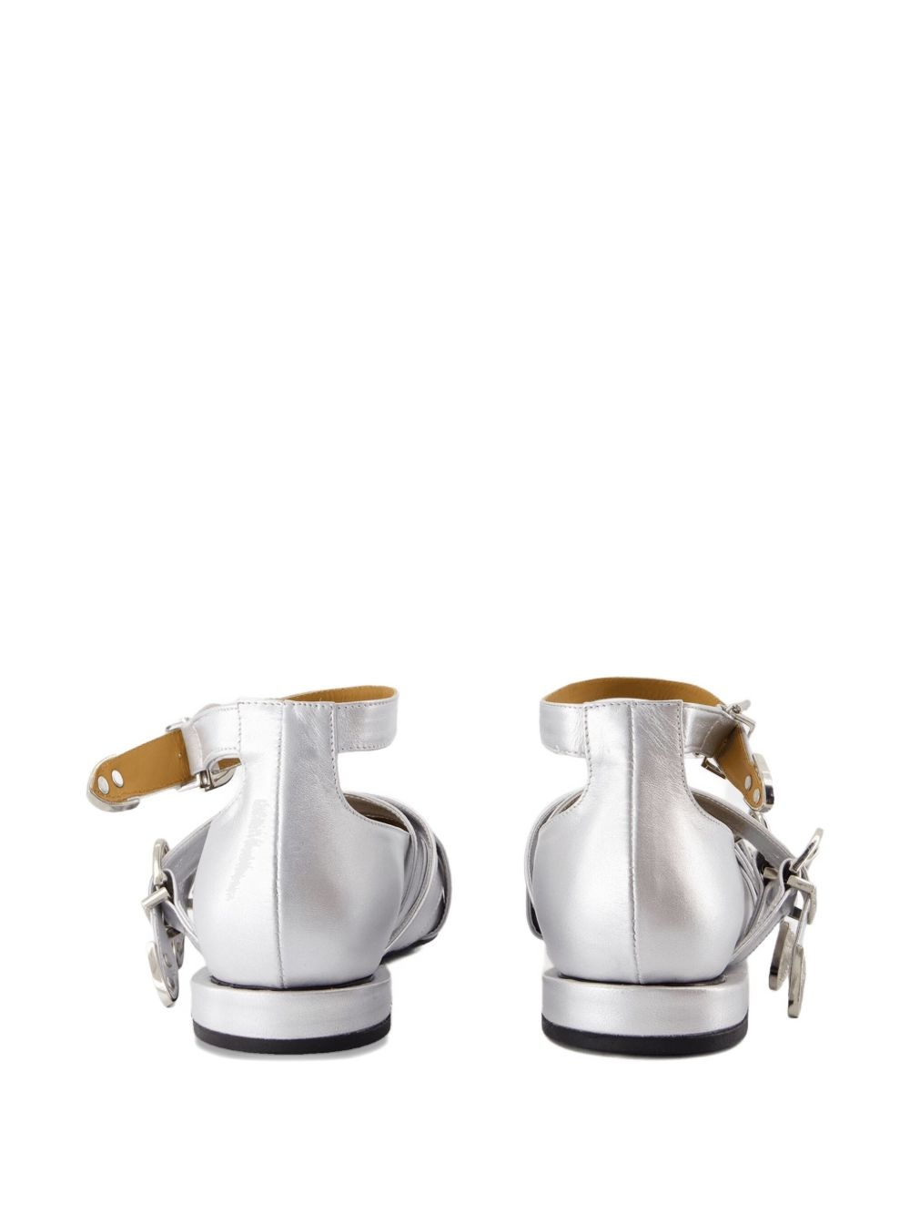 buckle-strap pointed ballet flats - 3