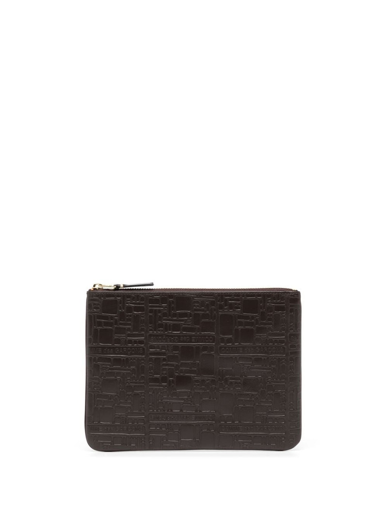 logo-embossed leather wallet 1