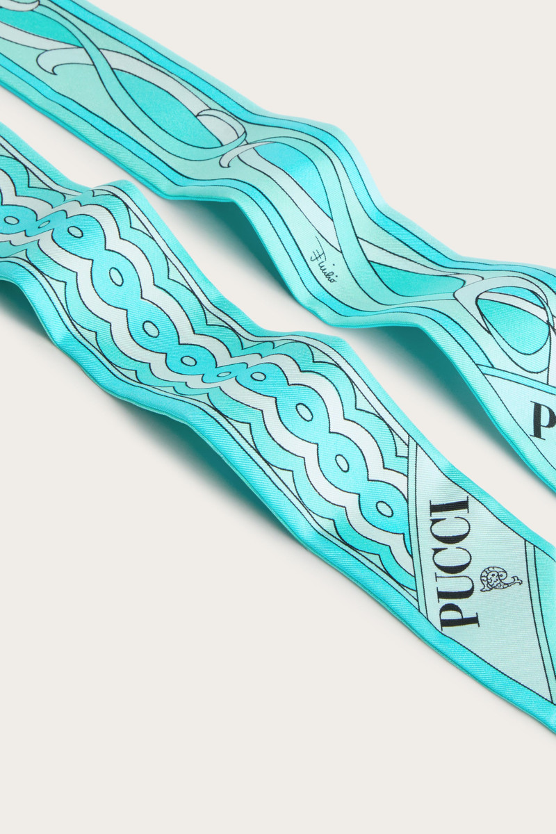 GIRANDOLE AND PAPIRO PRINT SILK TWILL SCARF 4
