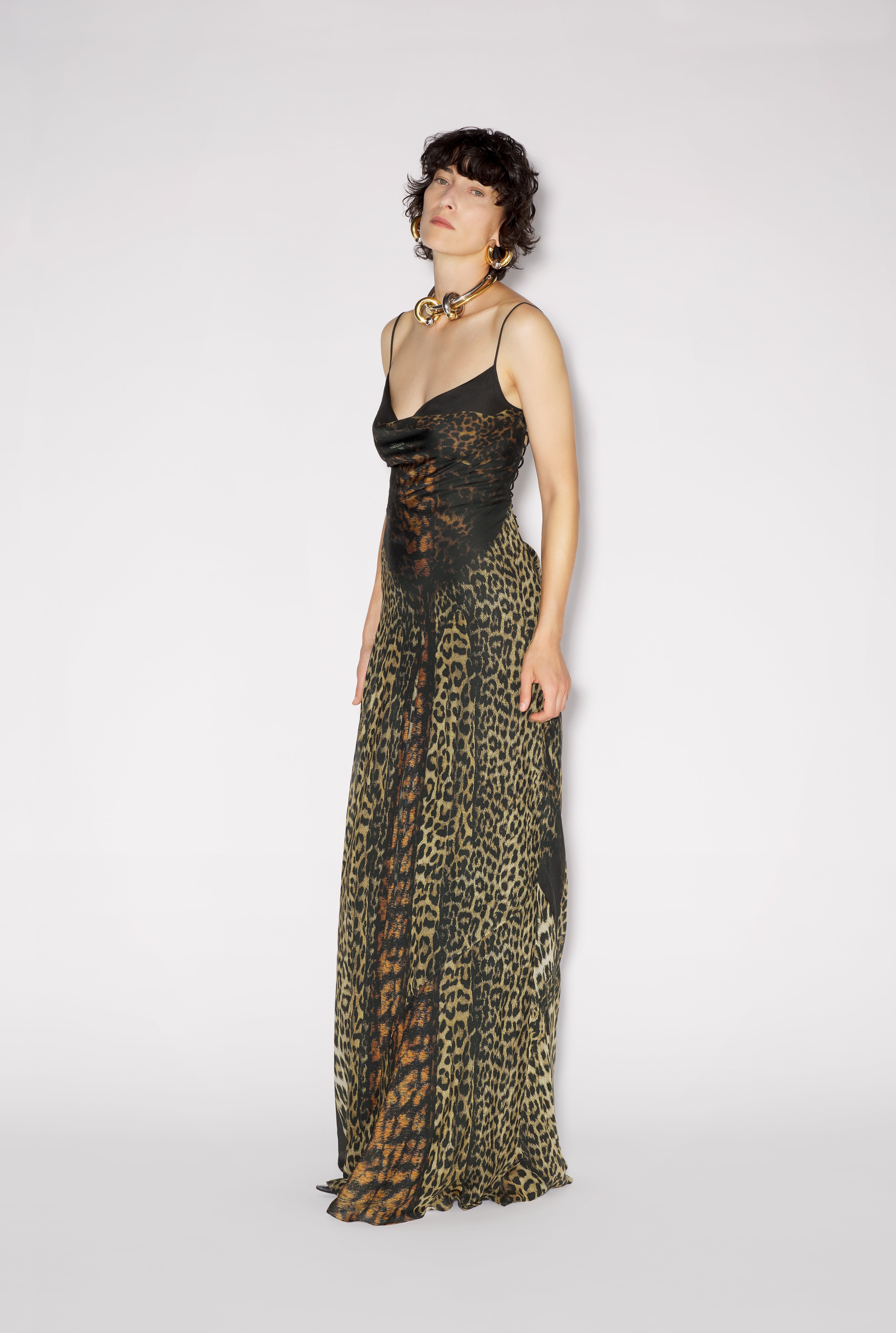 THE COWL-NECK LEOPARD DRESS - 1