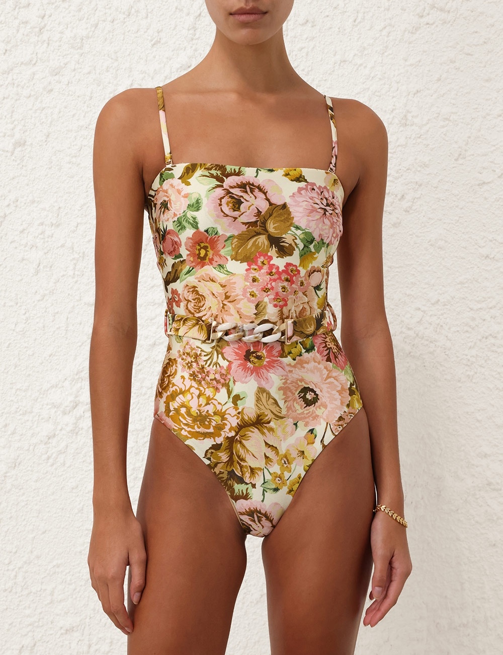 【Zimmermann】GOLDEN ベルト付き フローラル 水着 Zimmermann Golden floral bikini Zimmermann