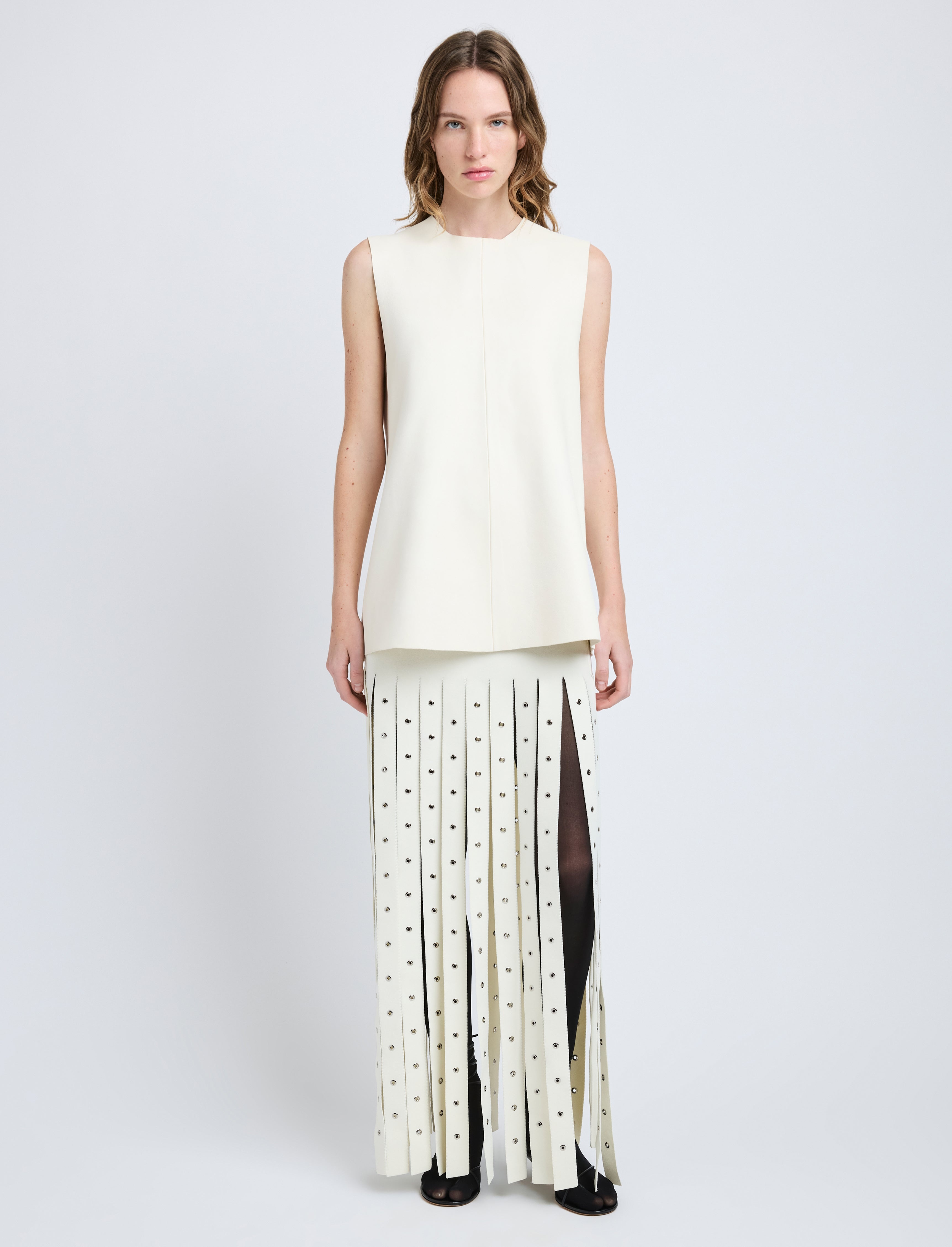 Noa Top in Textured Leather - 3