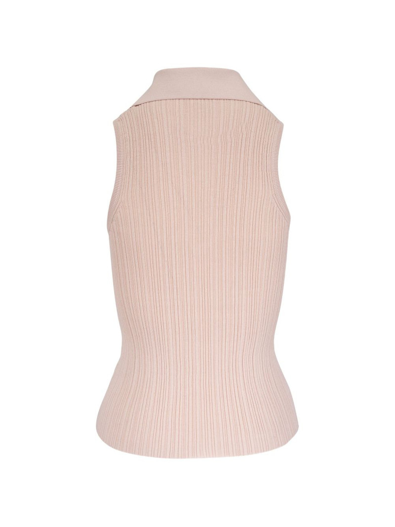 AGNONA plissé sleeveless knit top outlook