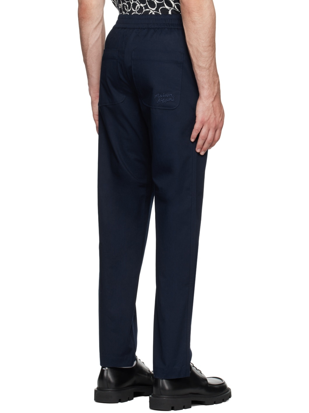 Navy Casual Trousers - 3