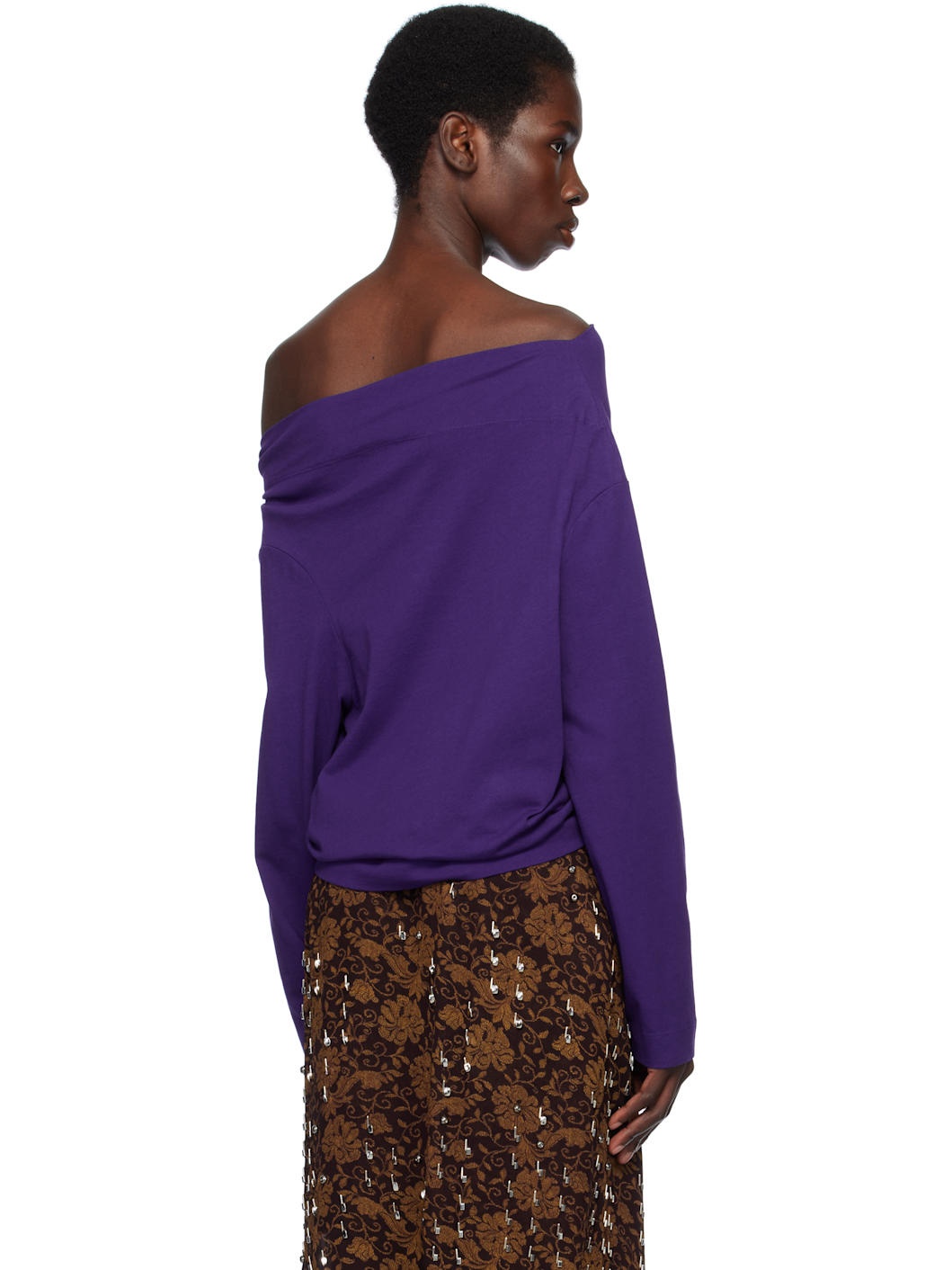 Purple Off-Shoulder Top - 3