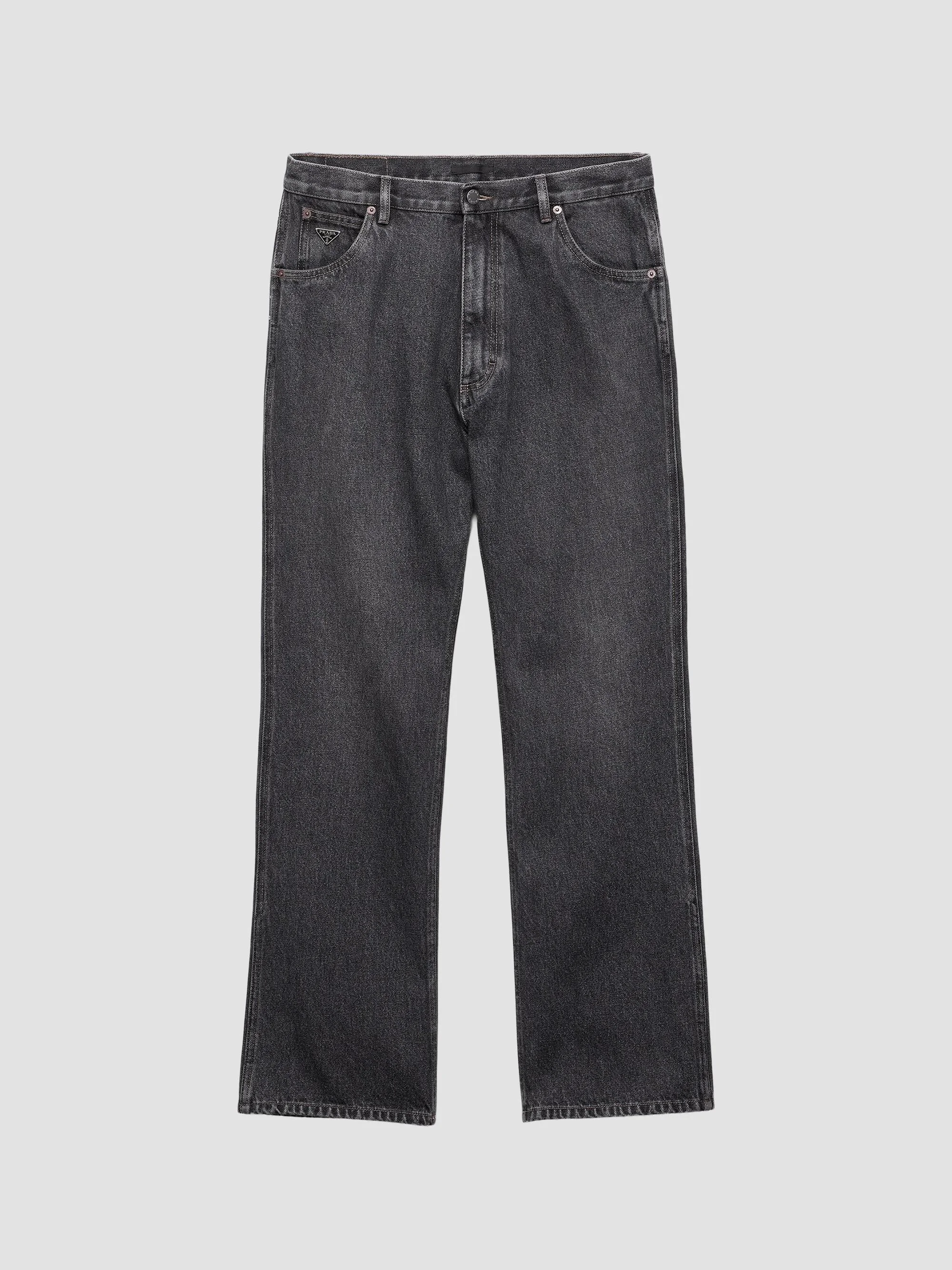 Men's Five-Pocket Denim Jeans - Black - 1