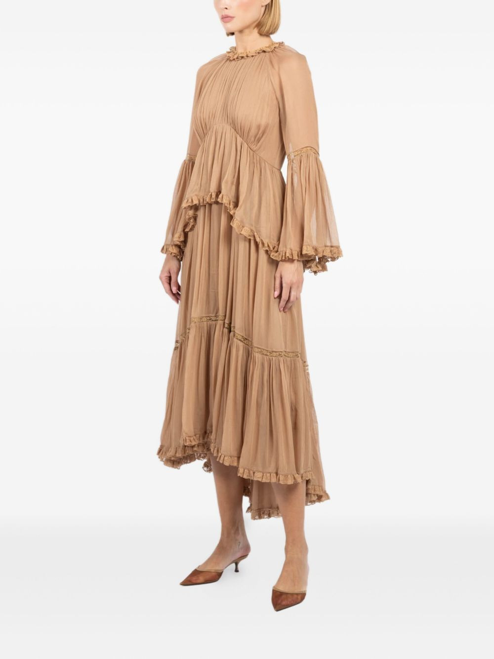 Hypnotic asymmetric-hem midi dress - 3