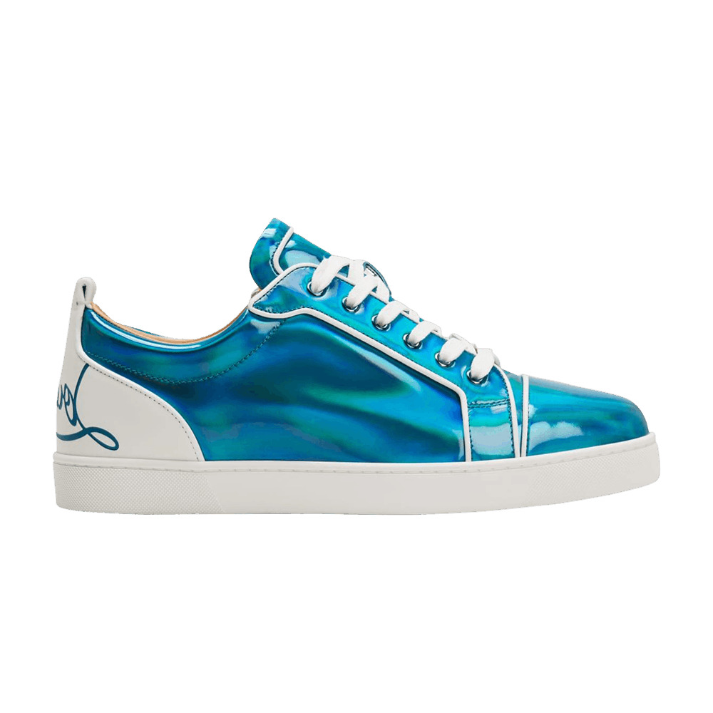 Christian Louboutin Fun Louis Junior Flat 'Blue Iridescent' - 1