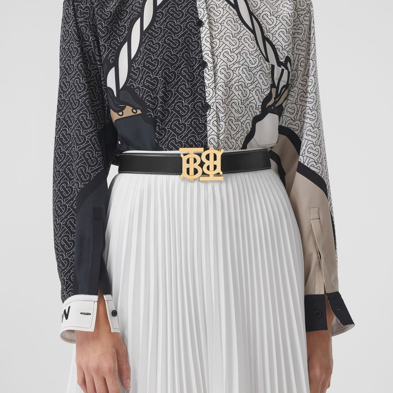 Double Monogram Motif Leather Belt 3