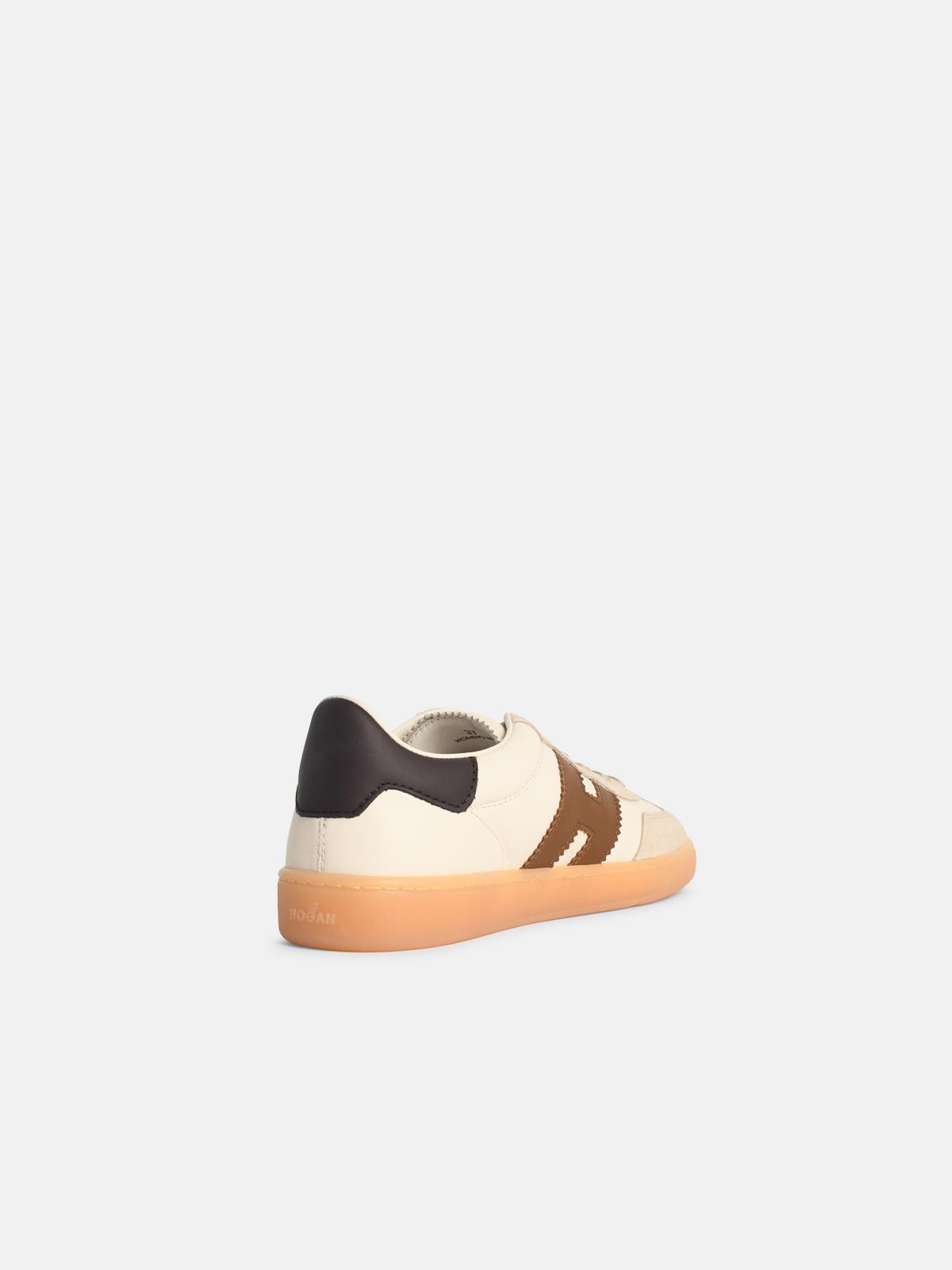 'COOL' WHITE SUEDE SNEAKERS - 3
