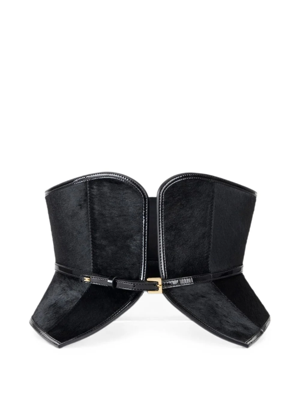 bustier-style cowhide belt - 1