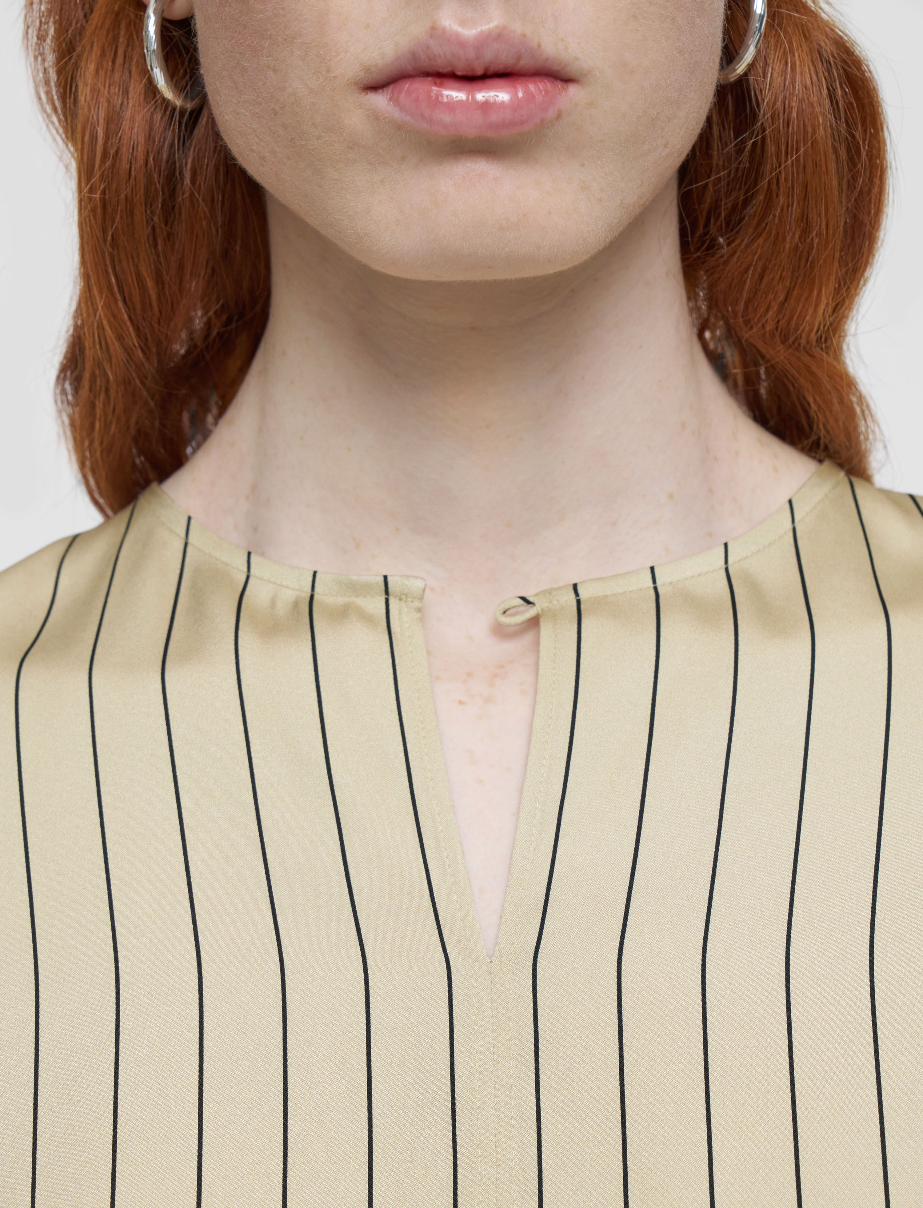 Louison Geometric Print Silk Top - 6