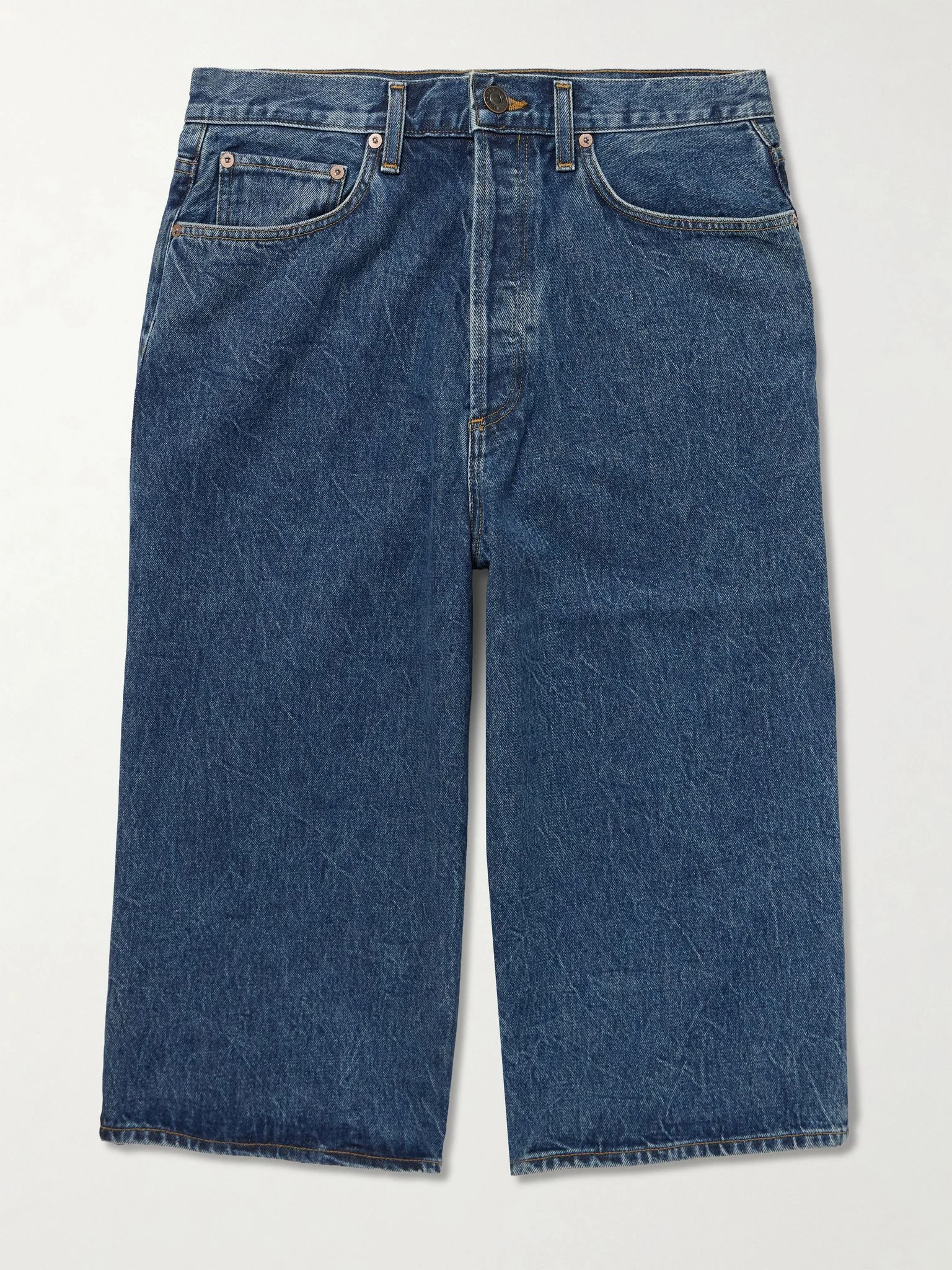 Beesley Straight-Leg Denim Shorts Blue - 1