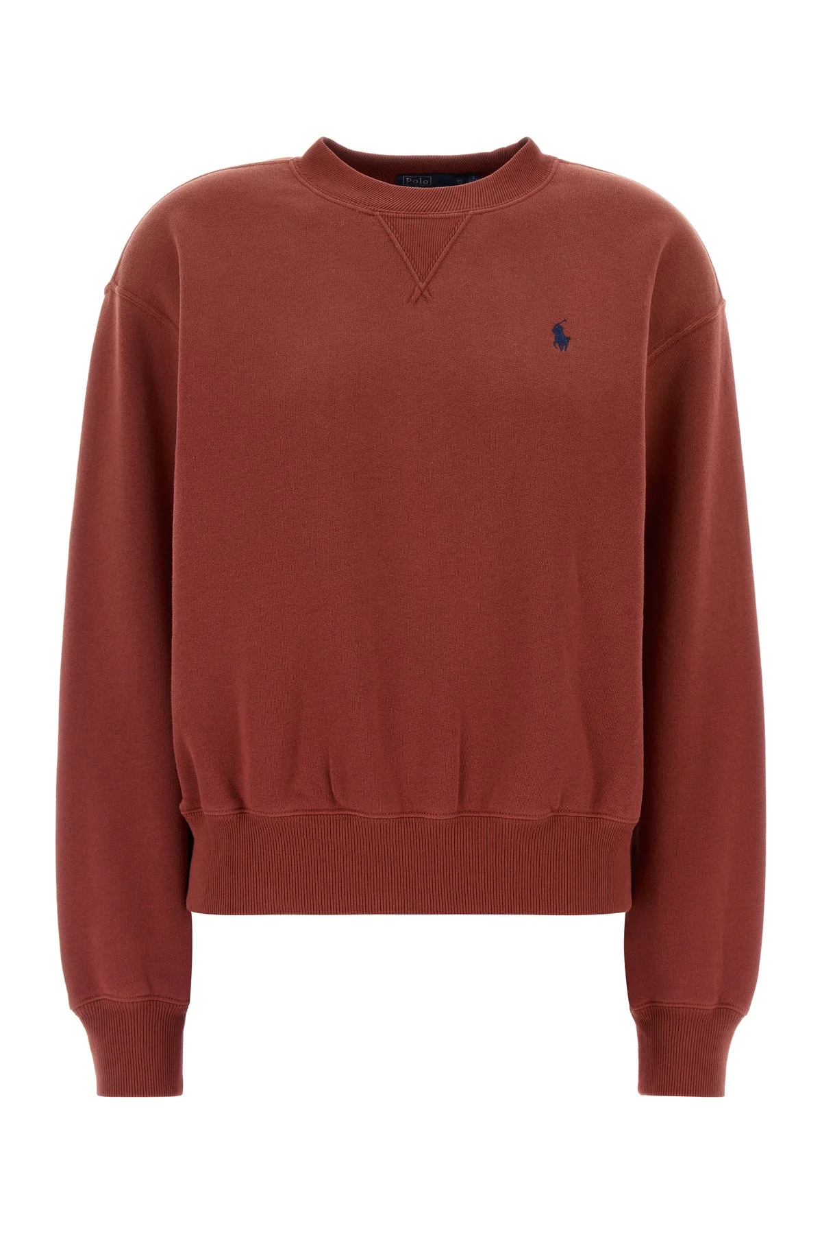 Red cotton blend sweatshirt - 1