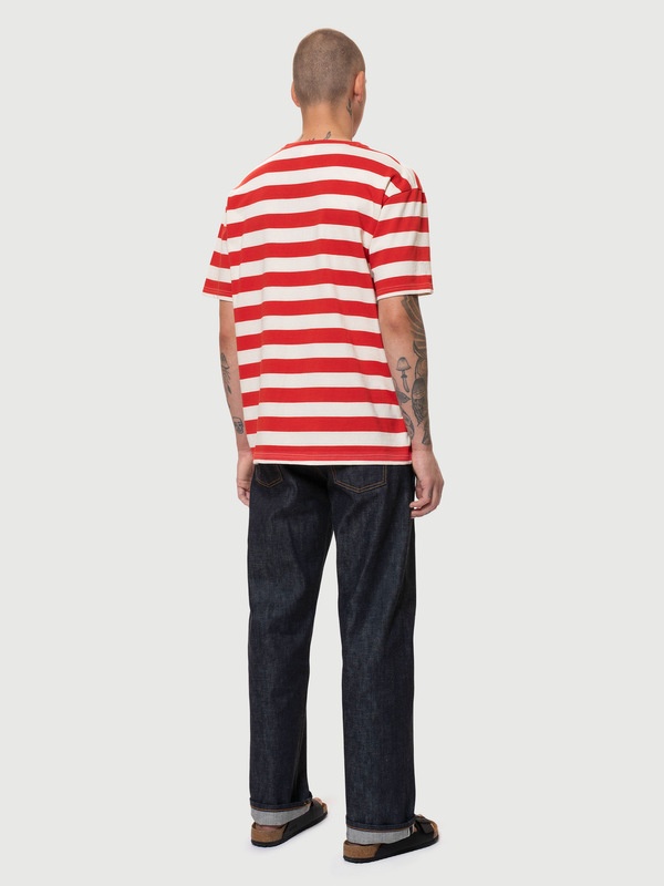 Uno Block Stripe Offwhite/Red - 3