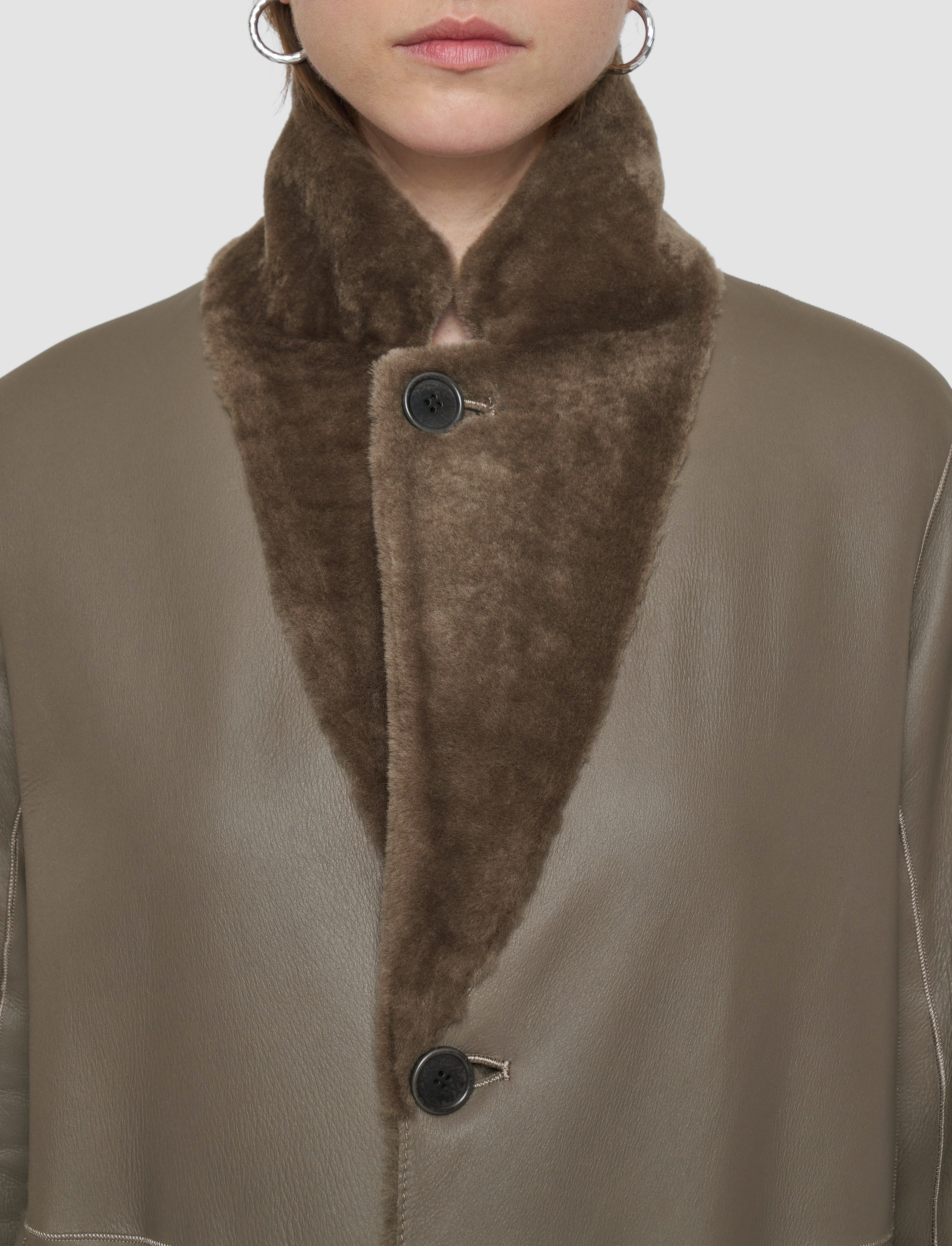 Britanny Reversible Soft Shearling Coat - 6