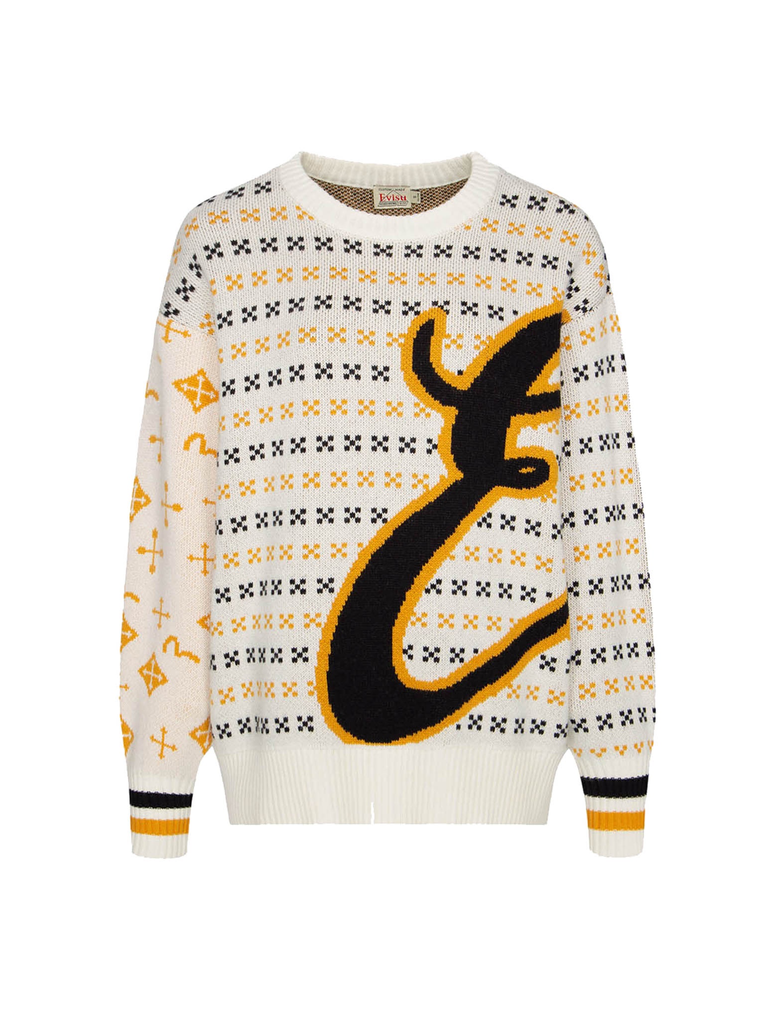 Logo Calligraphy Jacquard Knitted Sweater - 10