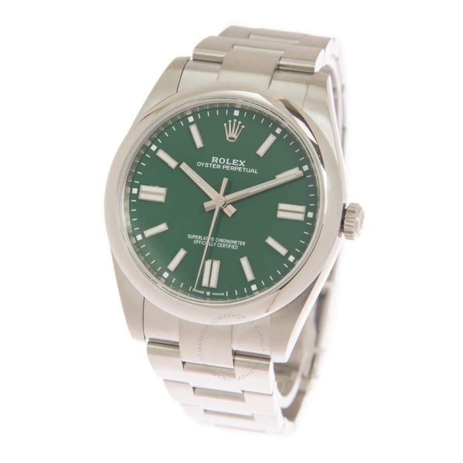Rolex Oyster Perpetual 41 Automatic Green Dial Men's Watch 124300GNSO - 4