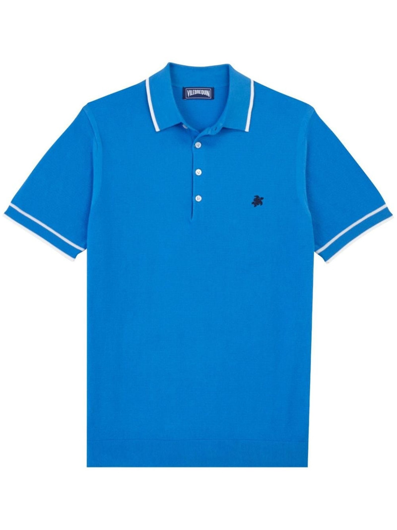 logo-embroidered polo shirt 1