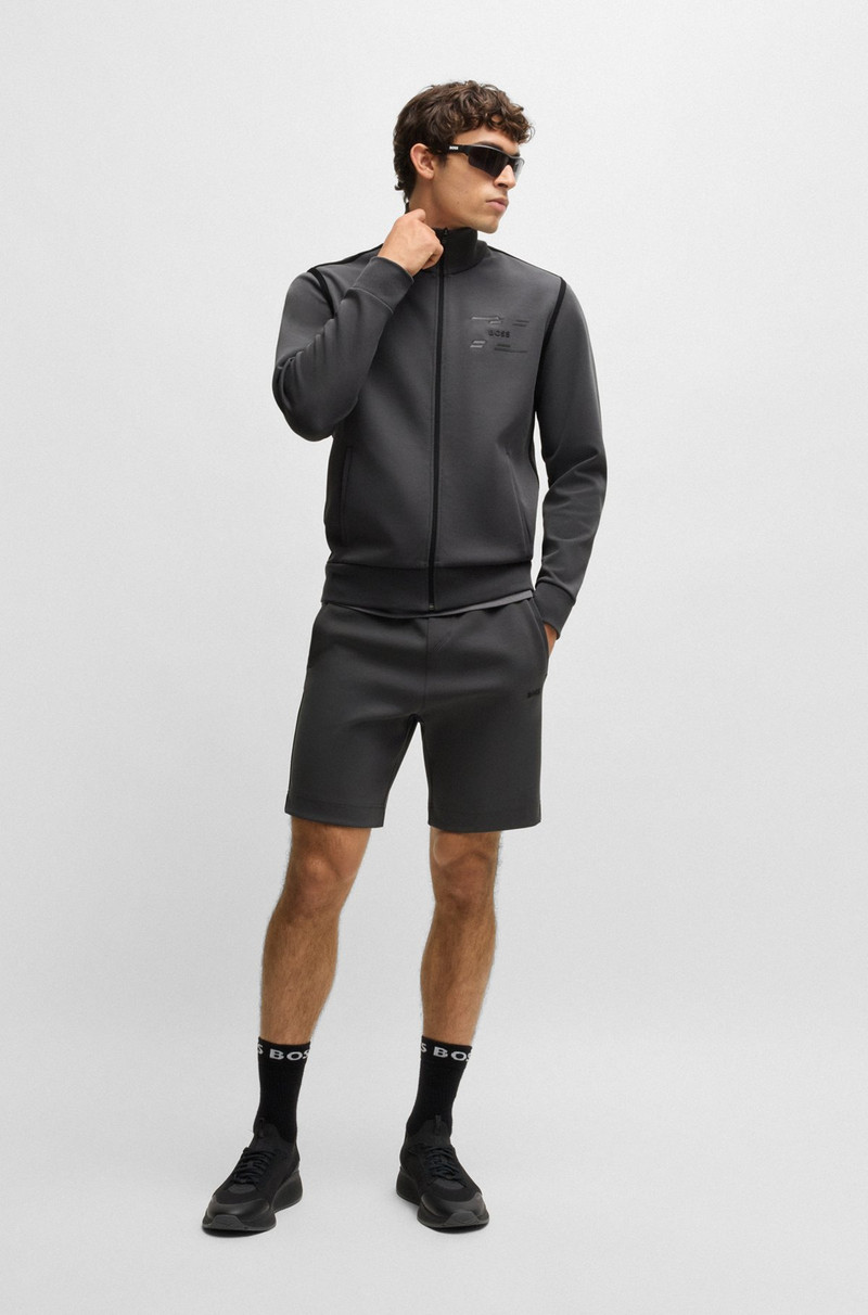 BOSS ZIP-UP SWEATSHIRT WITH LOGO ARTWORK outlook