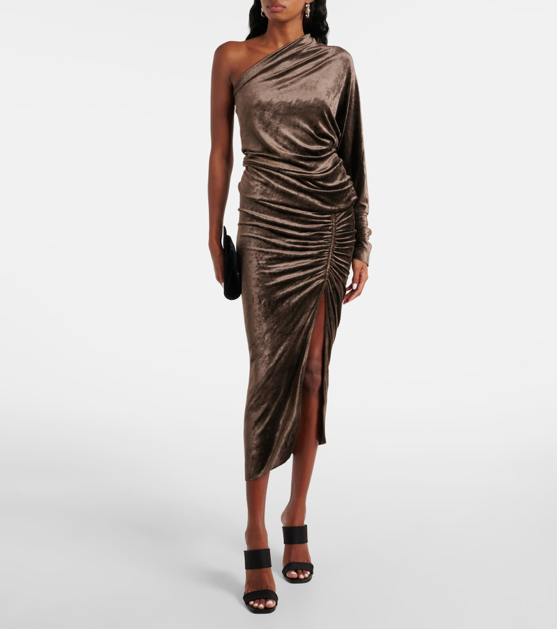Rick Owens Lilies Lilies Diana one-shoulder velvet top outlook