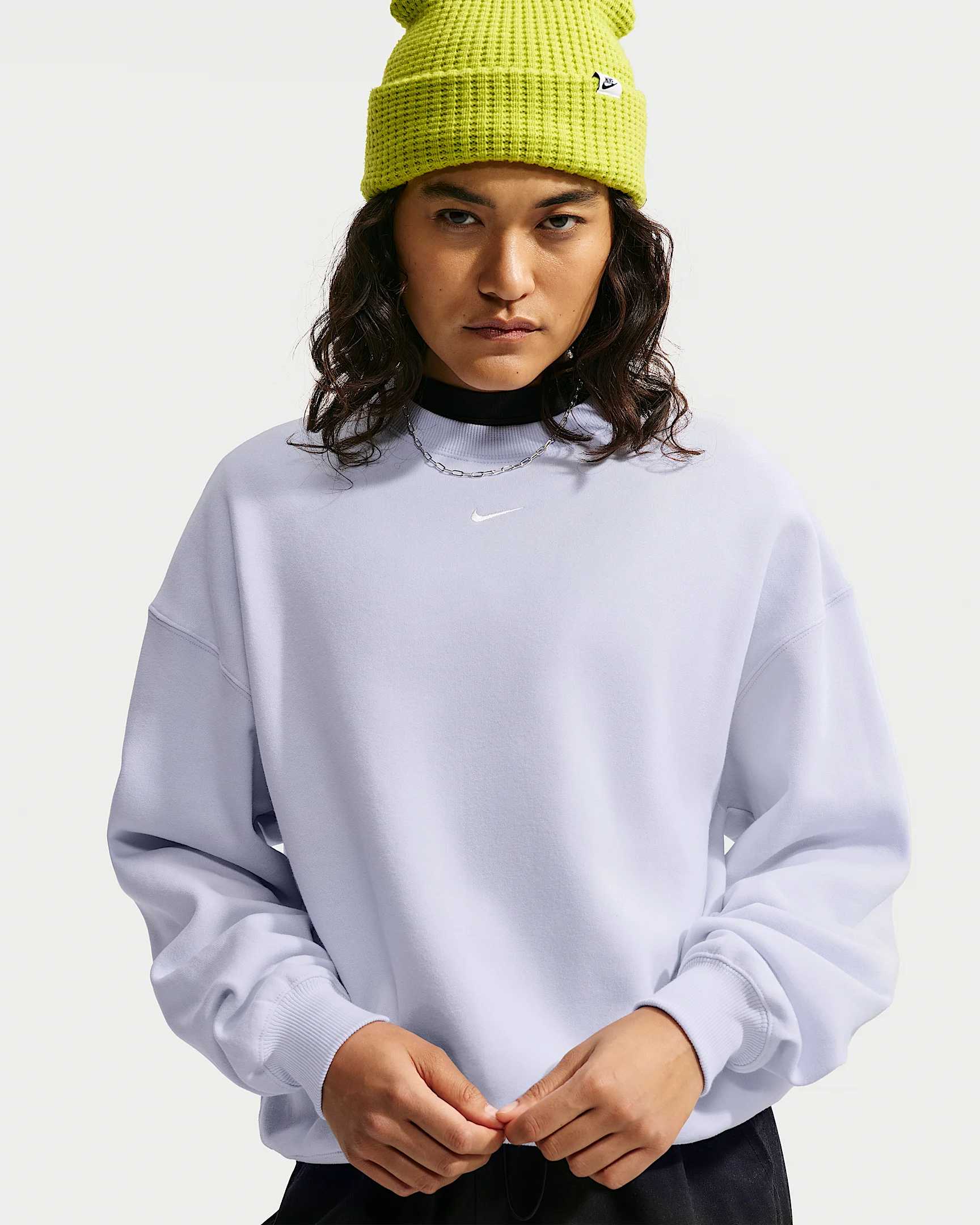 Nike Studio Fleece Medium Weight Women's Oversized Crew-Neck Sweatshirt - 1
