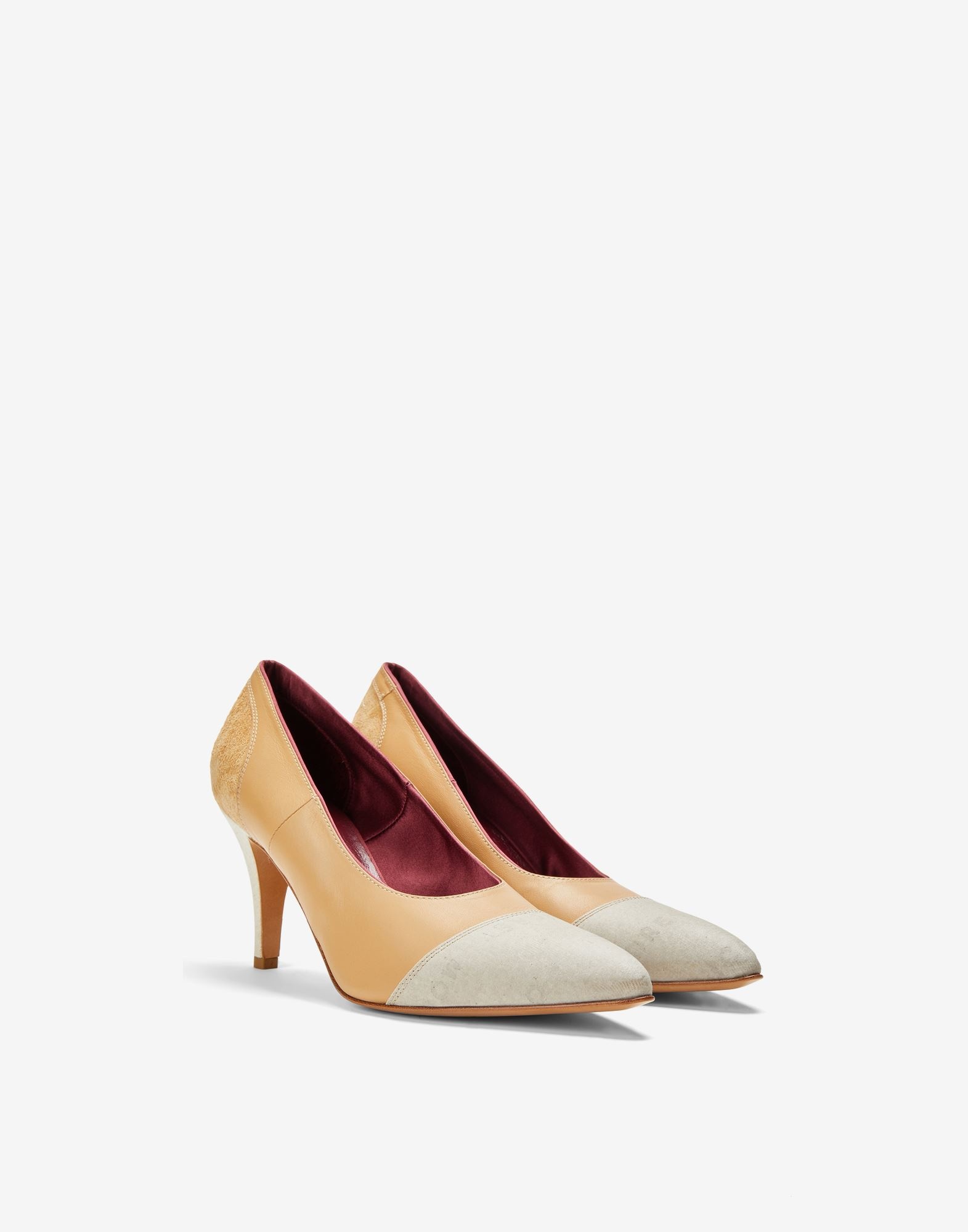 Inside out satin pumps - 2