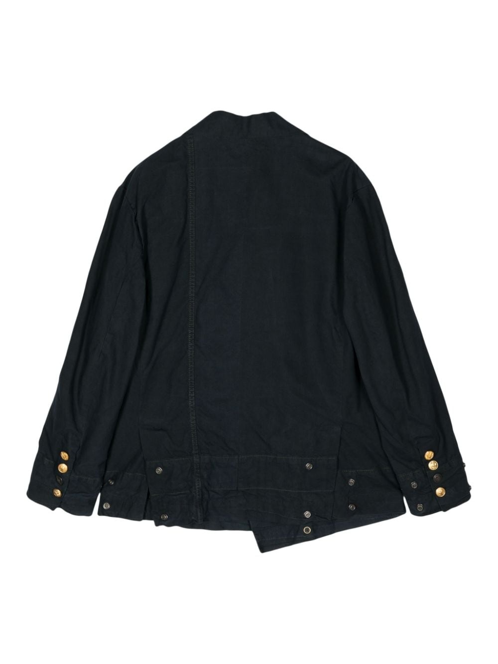 double-breasted cotton blazer - 2