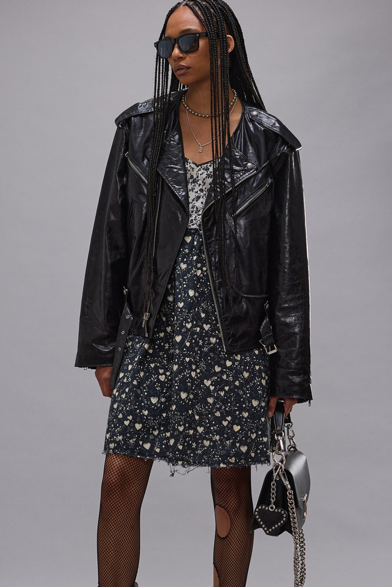 R13 CREWNECK MOTO JACKET outlook