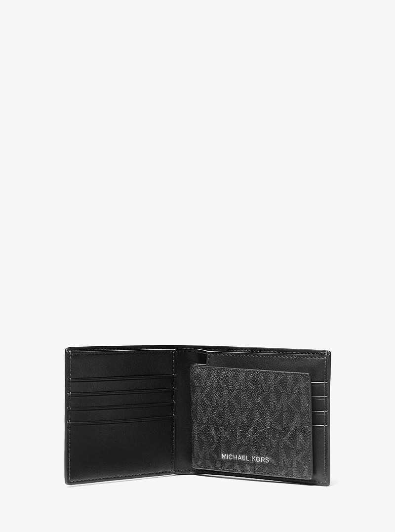 MICHAEL KORS Harrison Logo Billfold Wallet With Passcase outlook