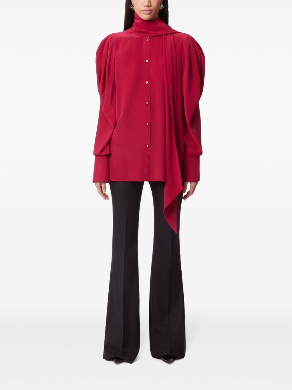 pussy-bow shirt - 2