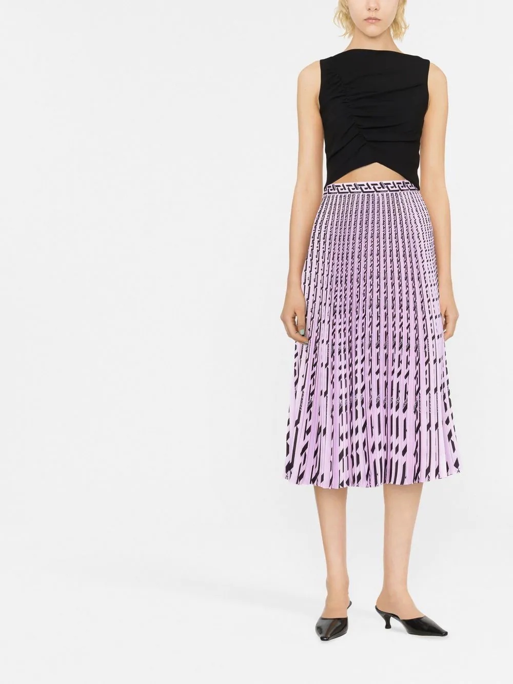gathered sleeveless top - 2