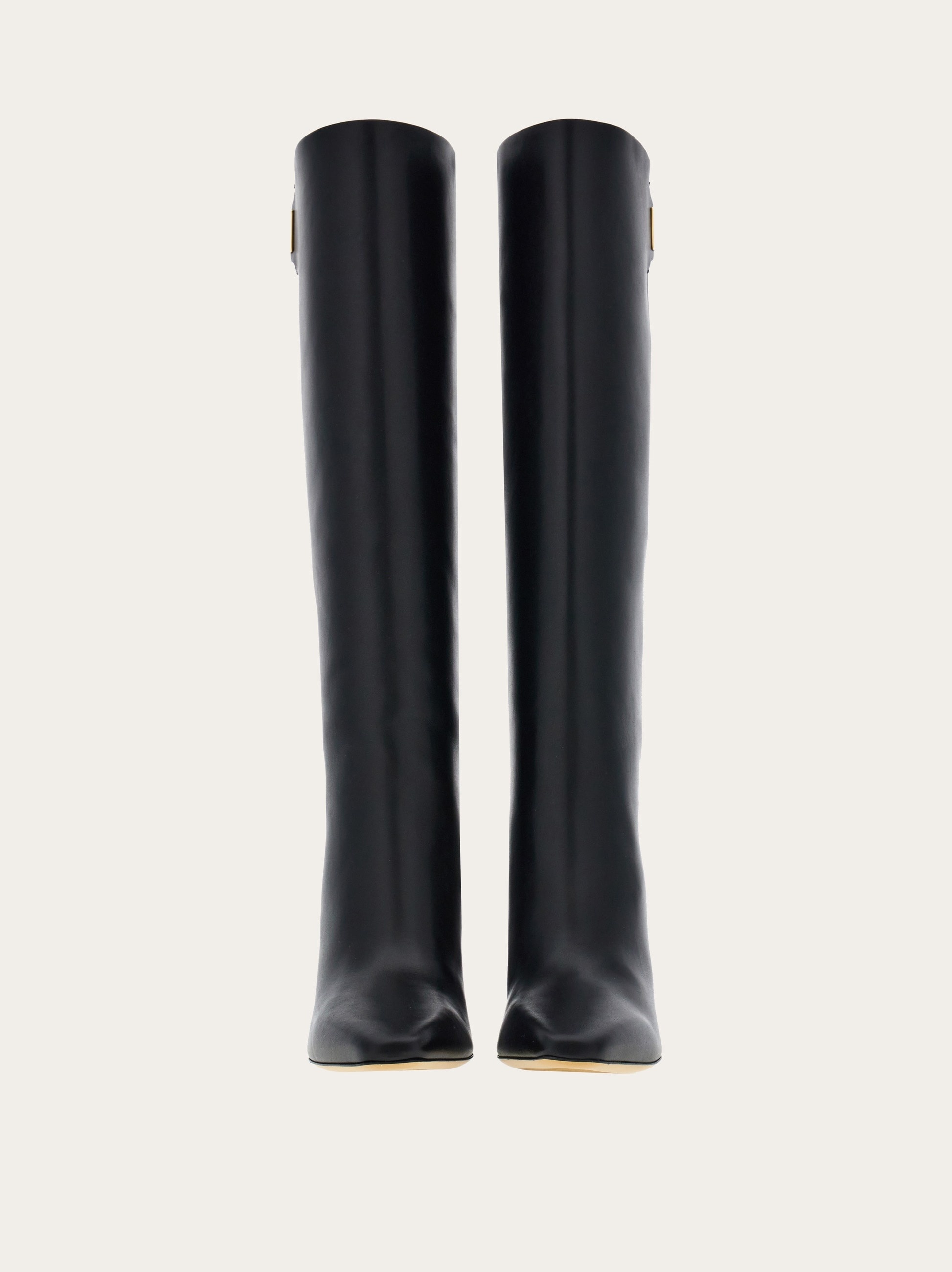 Knee high boot with golden tab - 2