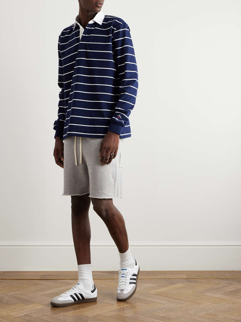 LES TIEN Garment-Dyed Fleece-Back Cotton-Jersey Drawstring Shorts outlook