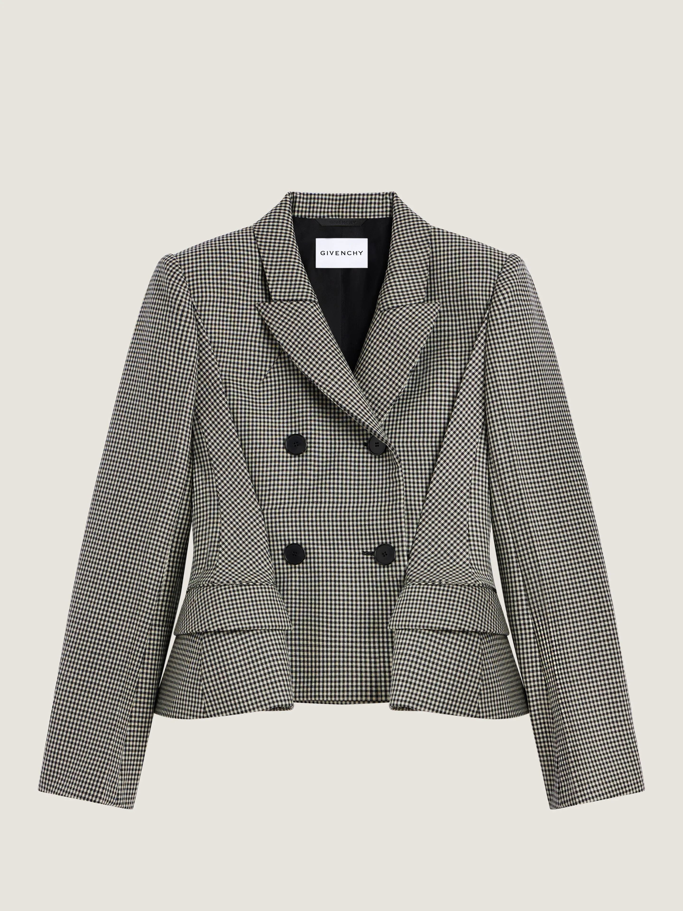 PINCH DOUBLE-BREASTED JACKET IN WOOL HOUNDSTOOTH - 1