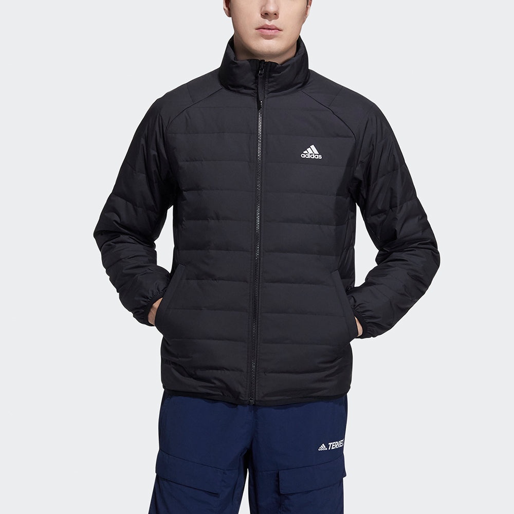 Men's adidas 3in1 Dwn Jkt Outdoor 3 In 1 Detachable Sports Hooded Down Jacket Black H20772 - 6