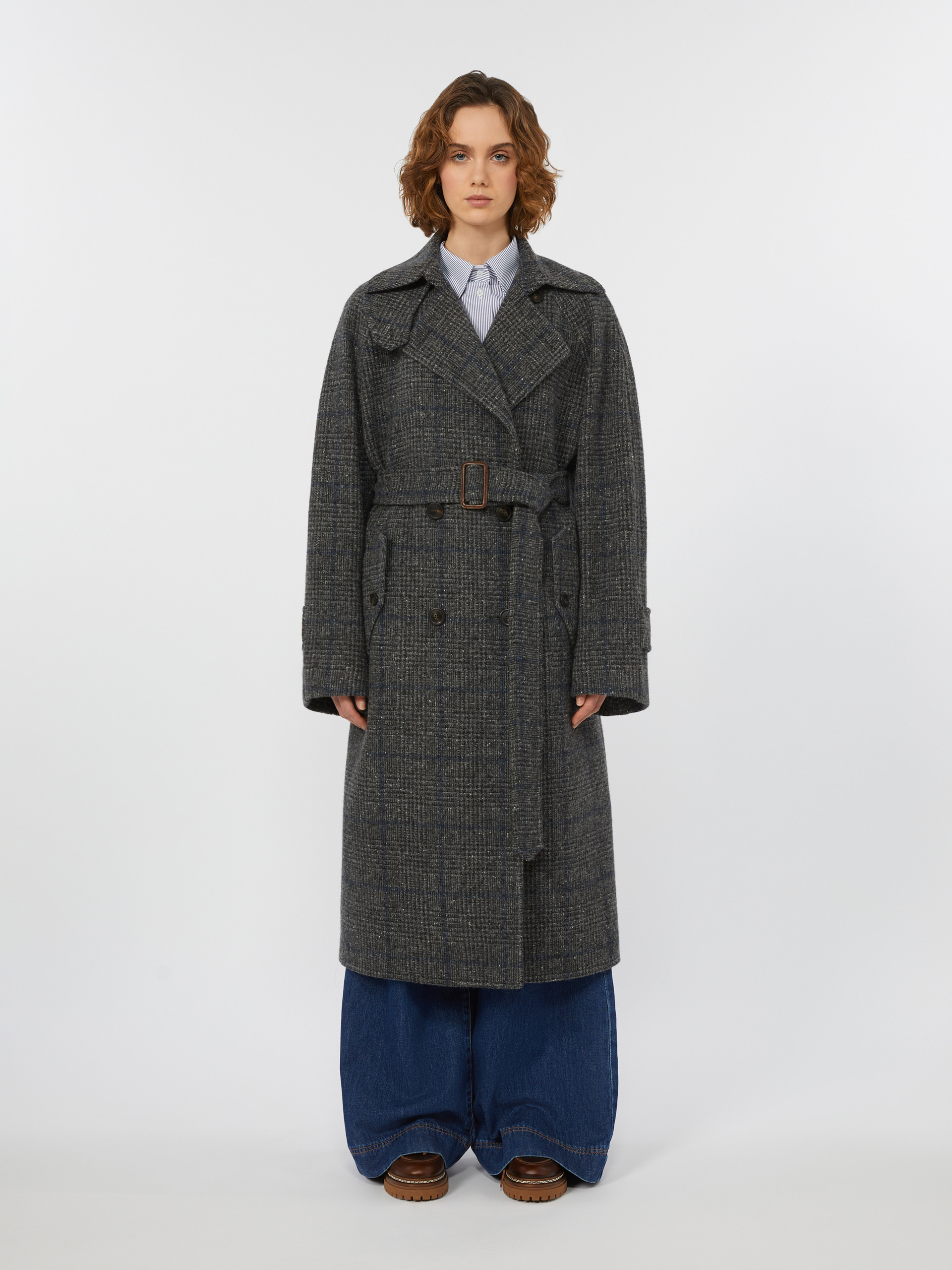 SESTRI Long wool tweed coat - 3