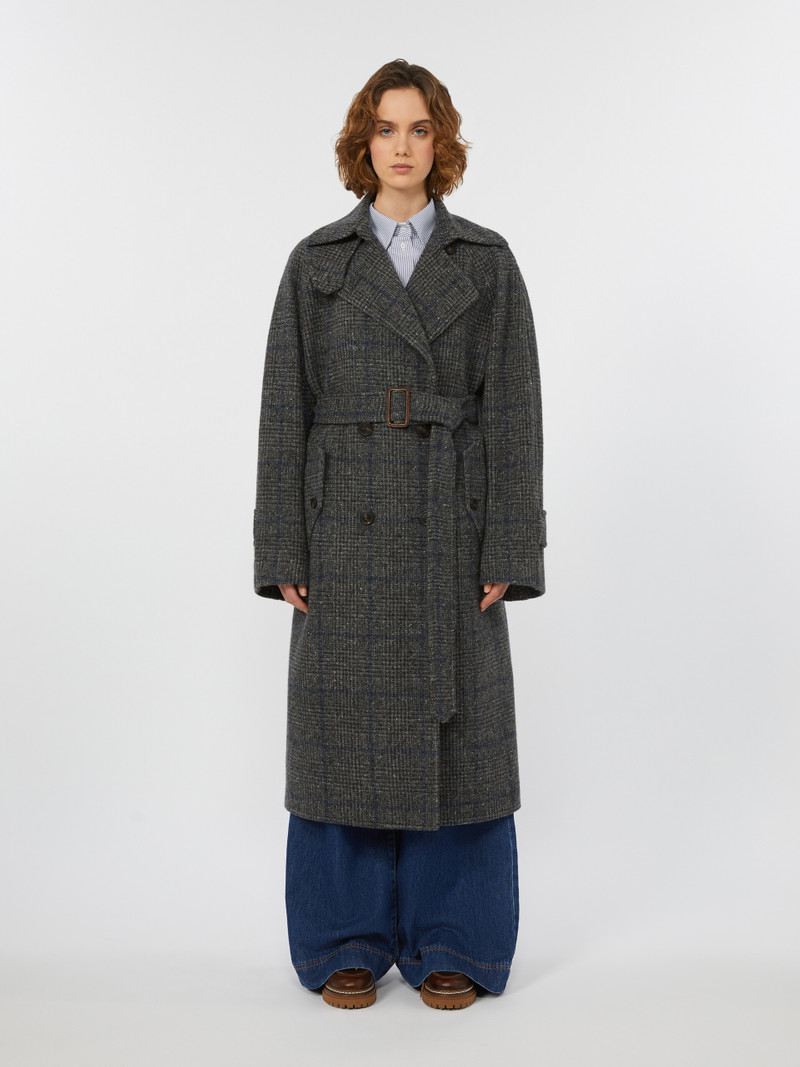SESTRI Long wool tweed coat 3