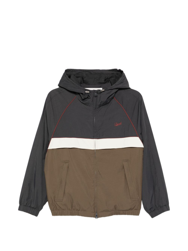 hooded colour-block windbreaker 1