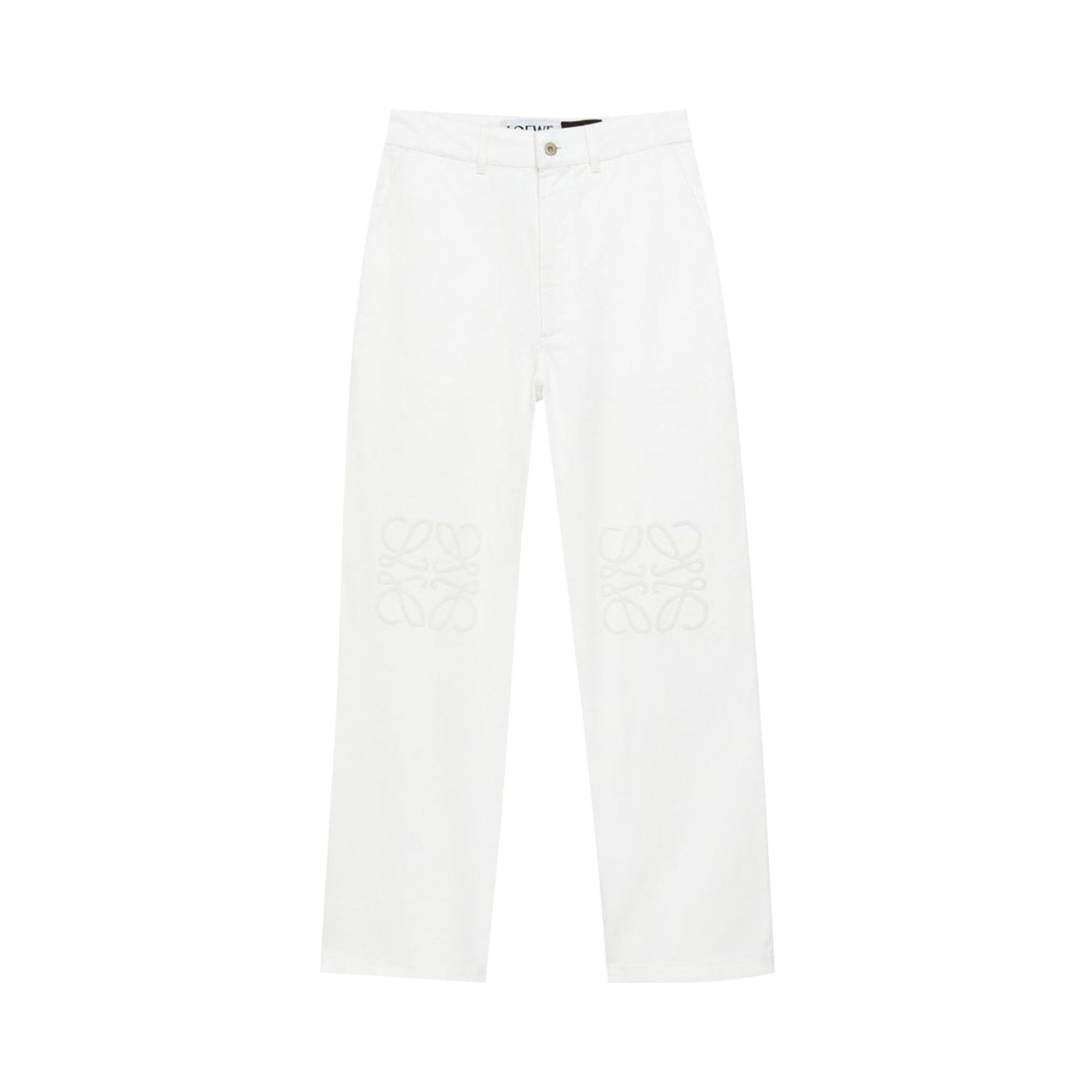 Loewe Paula's Ibiza Anagram Baggy Jeans 'White' - 1