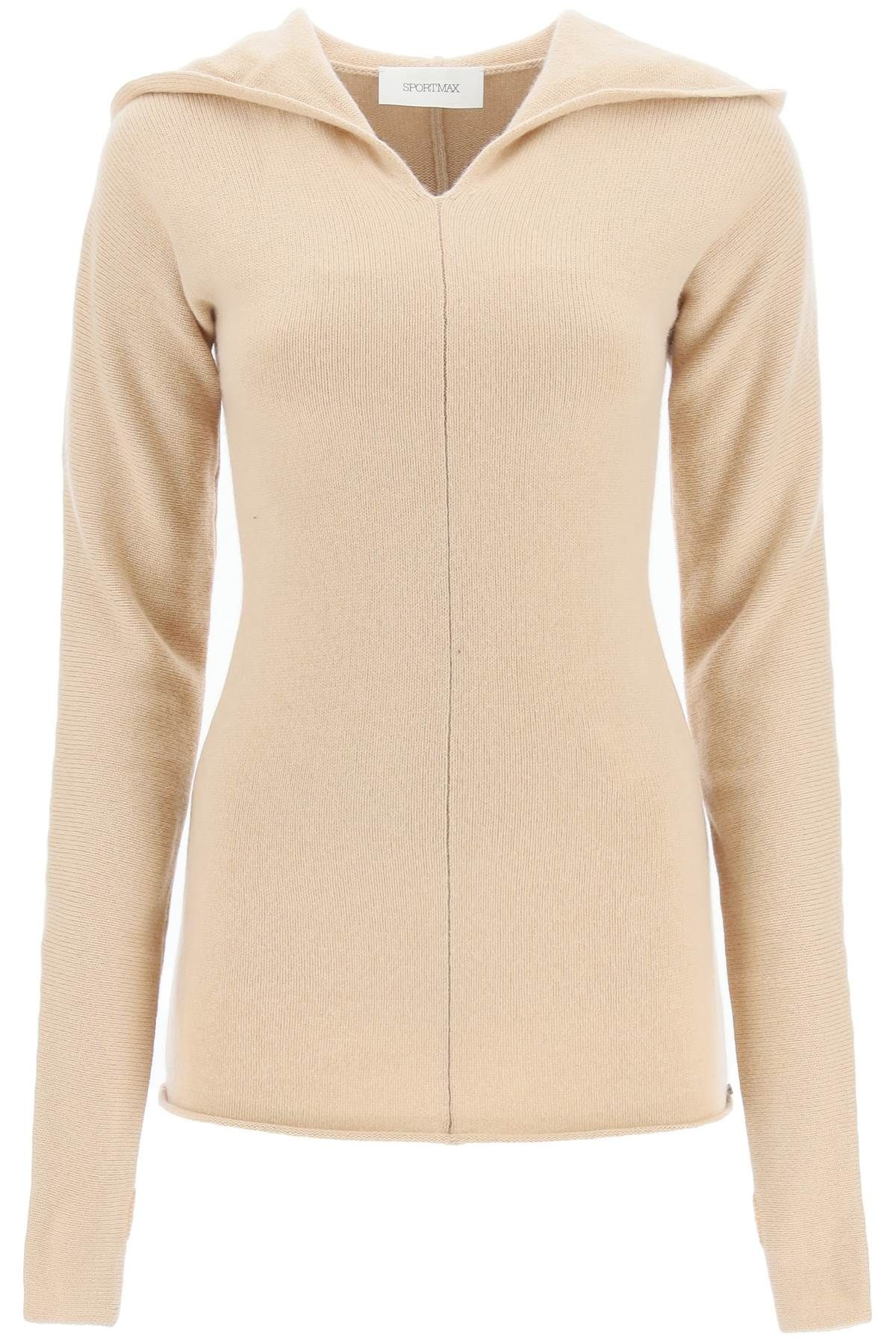 CASHMERE BLEND HOODED SWEATER - 1