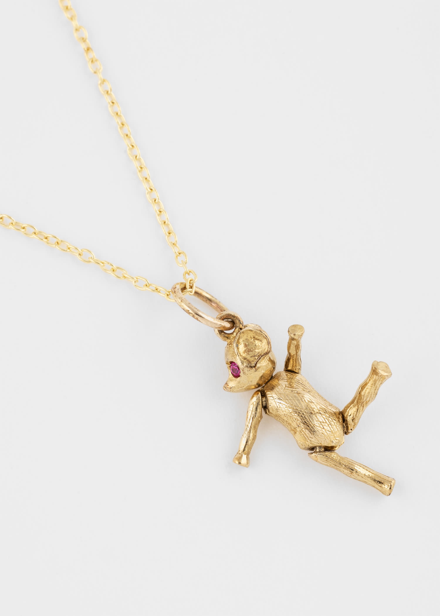 'Artfully Articulated Mouse' Vintage Gold Necklace - 3