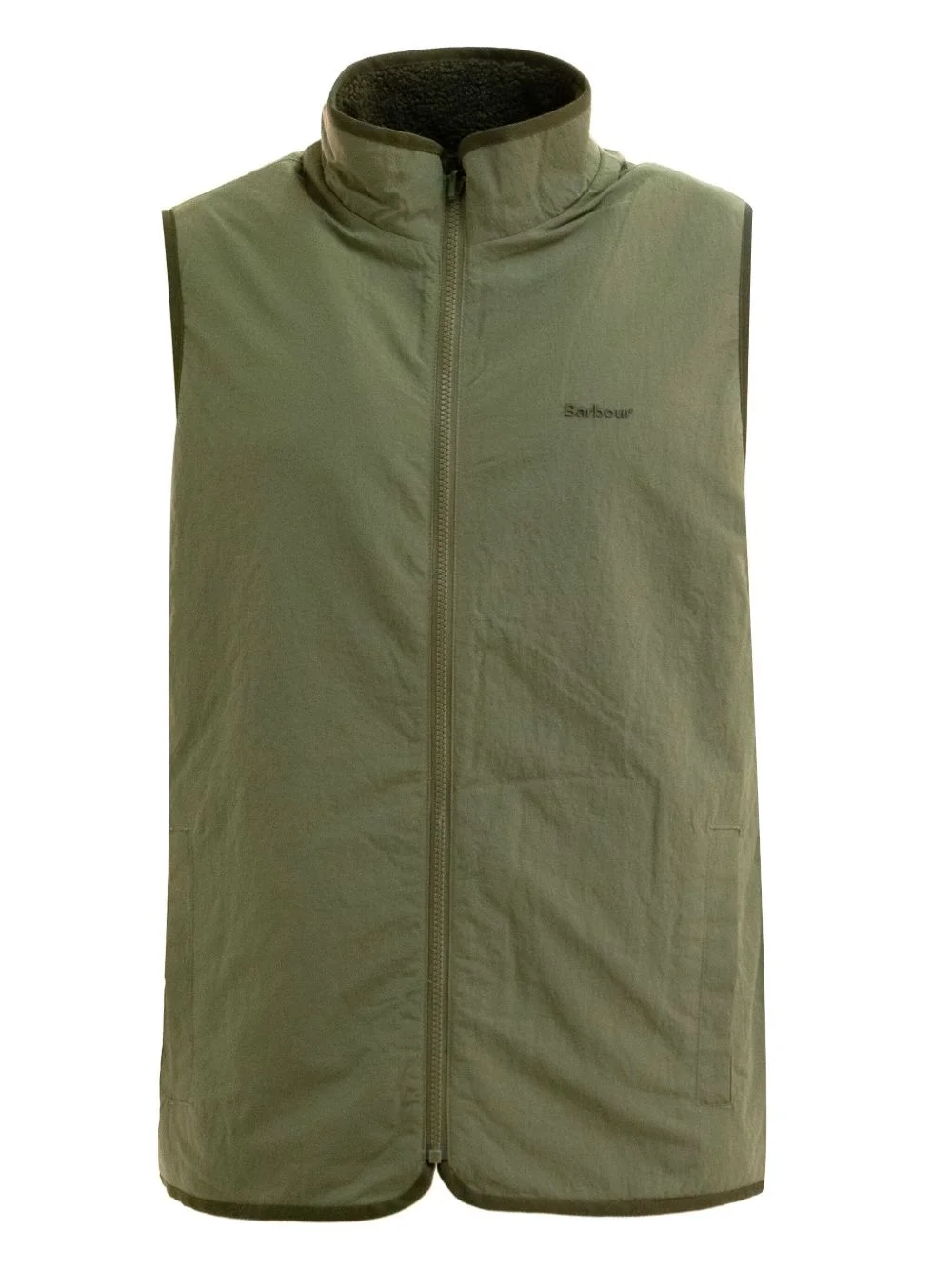 zip-up fleece gilet - 1