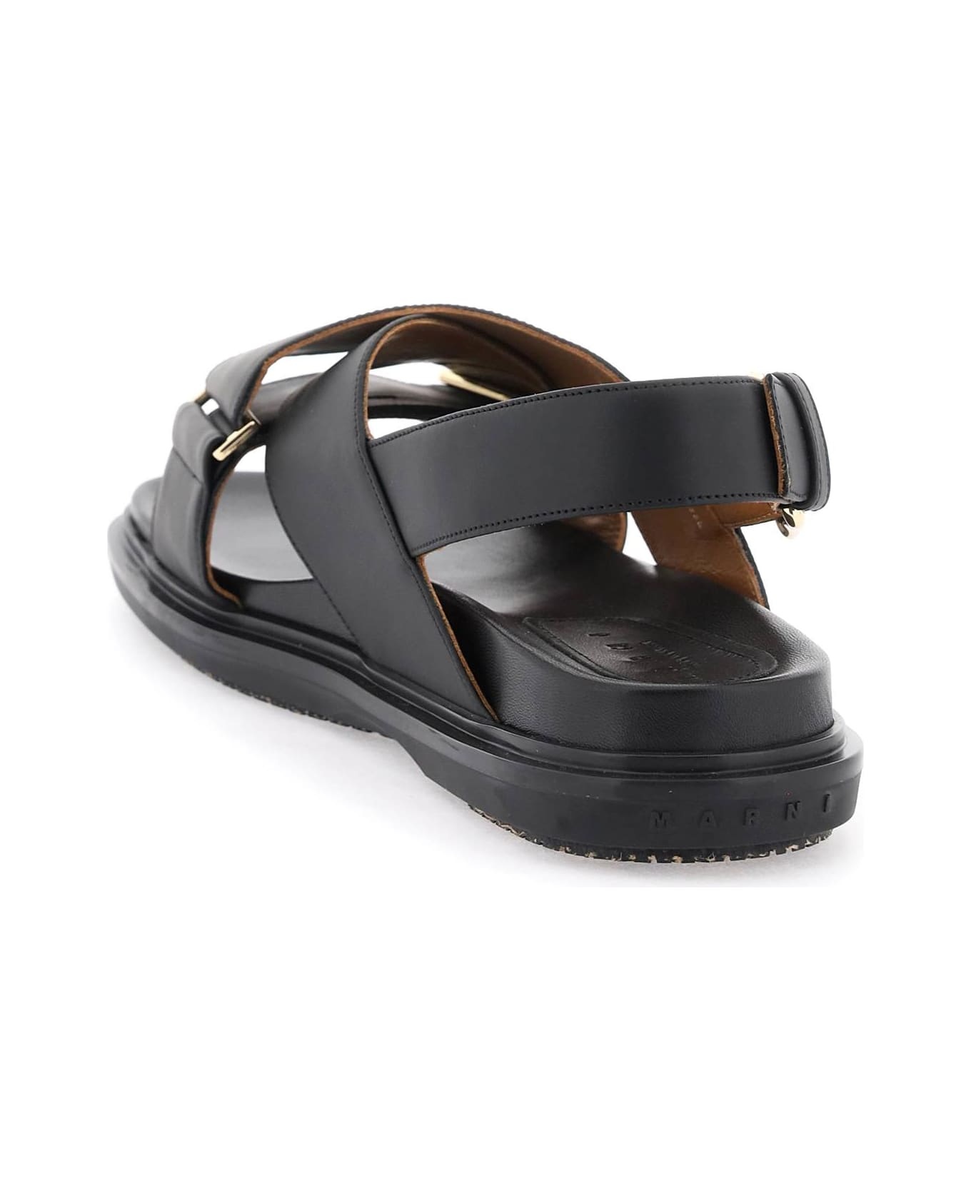 'fussbett' Black Calf Leather Sandals - 3