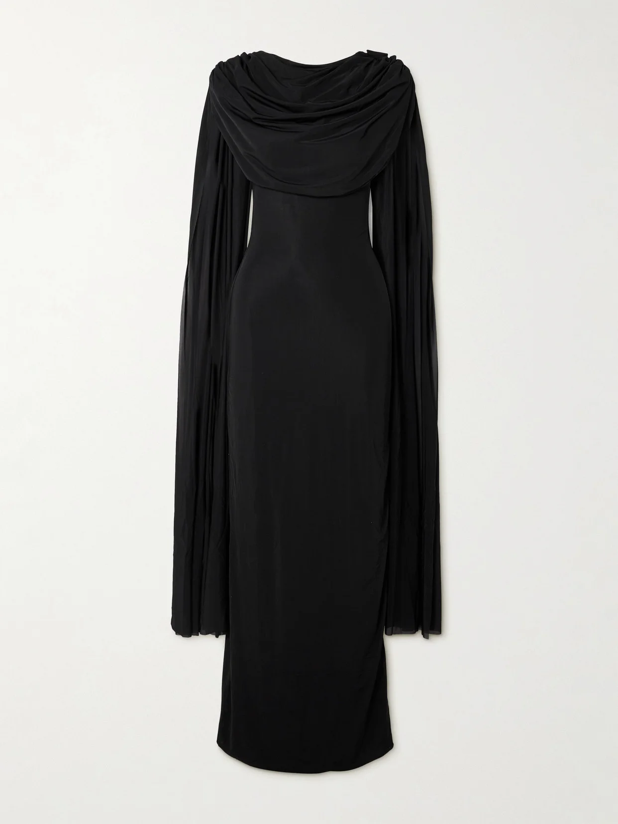 Batista Draped Cape-effect Stretch-jersey Maxi Dress - 1
